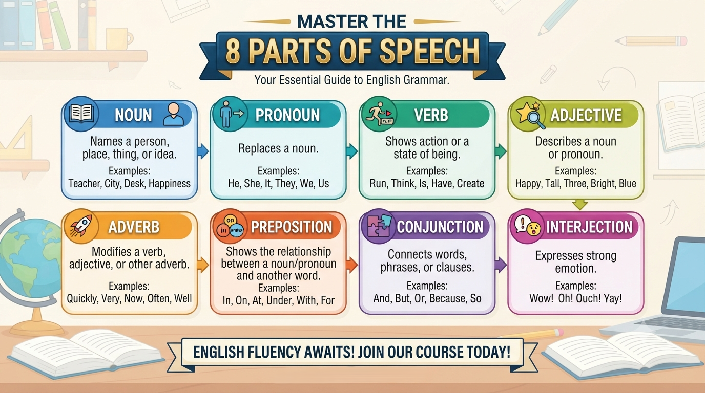 The 8 Parts of Speech