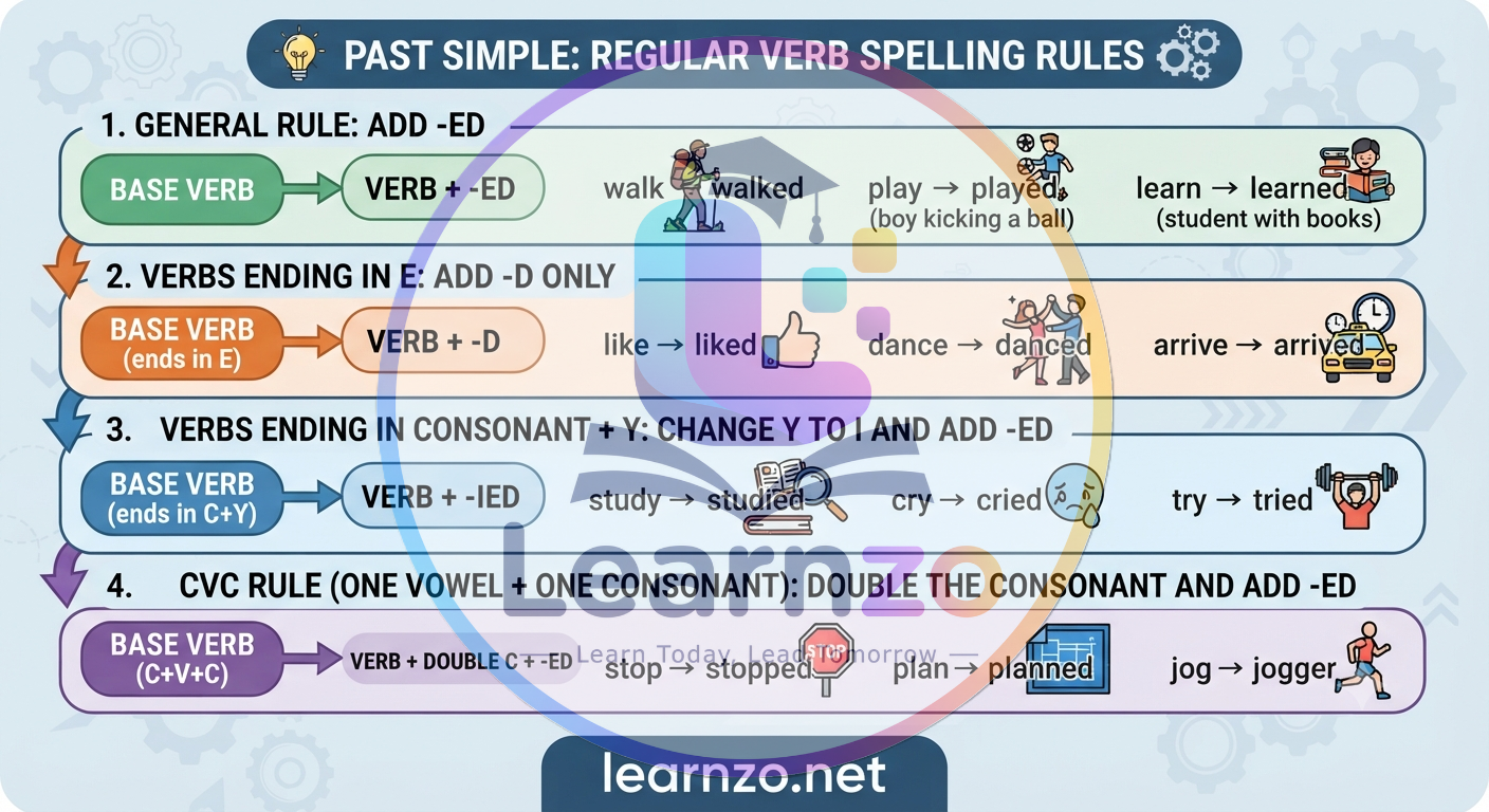 past simple -spelling changes